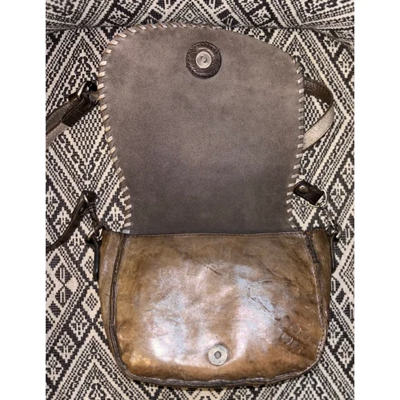 RARE Patricia Nash Boho Western Saddle Bag- Hand Tooled Floral Italian Leather
